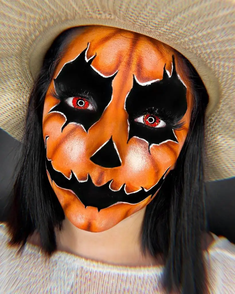 Pumpkin Head Makeup: 27 Creative and Easy Ideas for Halloween