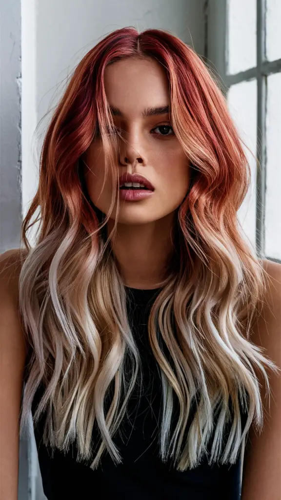 27 Stunning Red and Blonde Hair Color Ideas: Peekaboo, Ombre, Curly ...