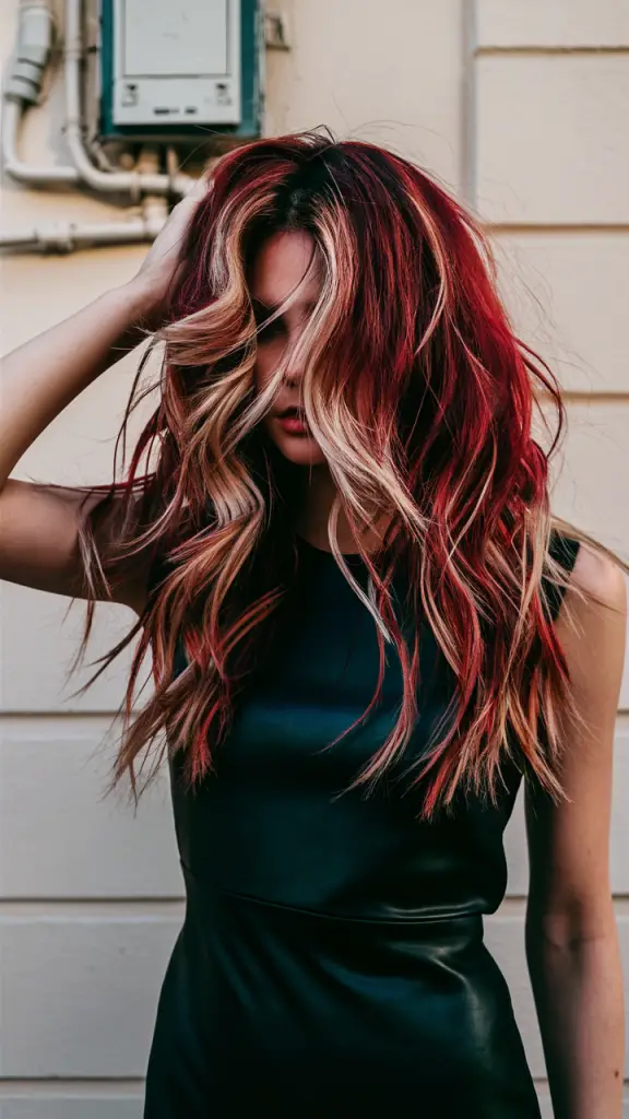 27 Stunning Red and Blonde Hair Color Ideas: Peekaboo, Ombre, Curly ...